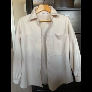 Missguided Petite Cream Extreme Shacket